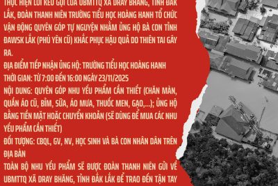 NÉT ĐẸP CỦA ĐOÀN VIÊN THANH NIÊN TRƯỜNG TIỂU HỌC HOÀNG HANH TRONG NHỮNG NGÀY HỖ TRỢ BÀ CON, CÁC EM HỌC SINH VÙNG BÃO LŨ