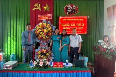 CHI BỘ TRƯỜNG TIỂU HỌC HOÀNG HANH TỔ CHỨC THÀNH CÔNG ĐẠI HỘI LẦN THỨ IX, NHIỆM KỲ 2025-2027